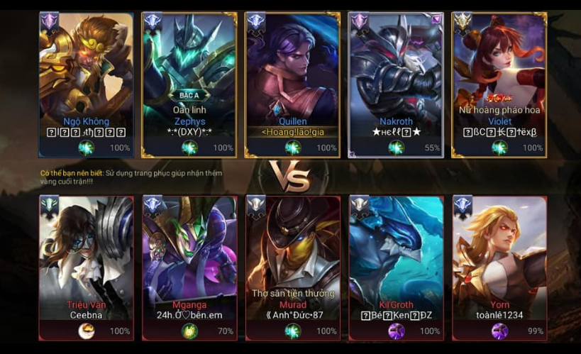 ghép đội theo rank 2